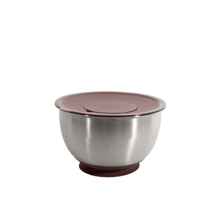 Bol mélangeur en inox avec ventouse en silicone et couvercle en PET 1.4L