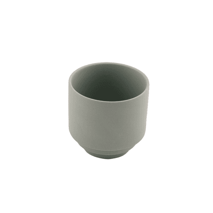 Hoge theelicht-/kaarshouder uit keramiek saliegroen