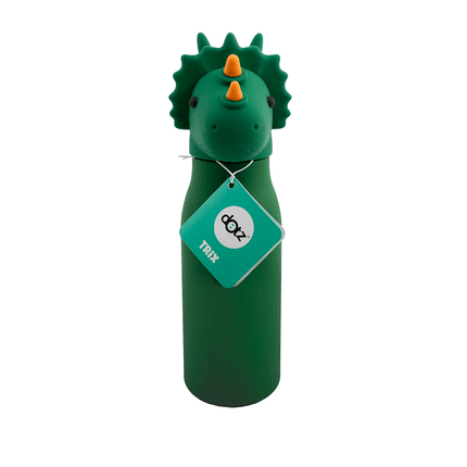 Dubbelwandige fles uit rvs met siliconen rietje Trix 350ml